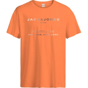 Jack & Jones Yazılı Erkek Bisiklet Yaka Tişört 12256771