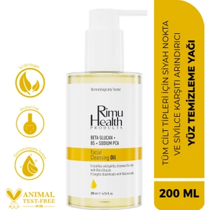Rimu Health Products Tüm Cilt Tipleri Yüz Temizleme Yağı 200 Ml
