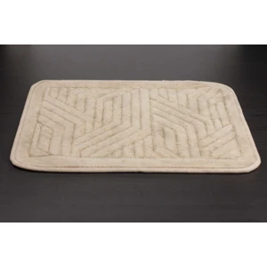 Tropik Home Tina Kaymaz Taban 2'li Pamuklu Banyo Paspası Yıkanabilir 60X100 50X60CM Banyo Halısı Bej