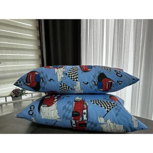 Snr Home Collection 2'li Kapaklı Pamuklu Arabalı Yastık Kılıfı