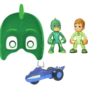 Kertenkele Çocuk Maskeli Pj Mask Pijamaskeliler Figürleri Oyuncak Seti Greg Arabalı