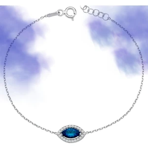 Usho Jewelry 925 Ayar Gümüş Pırlanta Modeli Mekik Bileklik