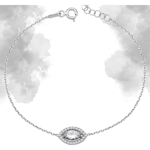 Usho Jewelry 925 Ayar Gümüş Pırlanta Modeli Mekik Bileklik