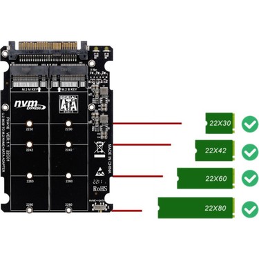 Humble M.2 Ssd'den U.2 Adaptörüne 2in1 M.2 Nvme ve Sata-Bus Fiyatı