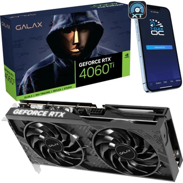 GALAX GeForce RTX 4060 Ti 1-Click OC 8GB GDDR6 128 Bit DLSS 3 Ekran Kartı