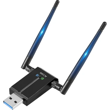 Sanning Pc Masaüstü Dizüstü Bilgisayar Için 1300 Mbps Uzun Menzilli USB Wifi Adaptörü, USB Kablosuz