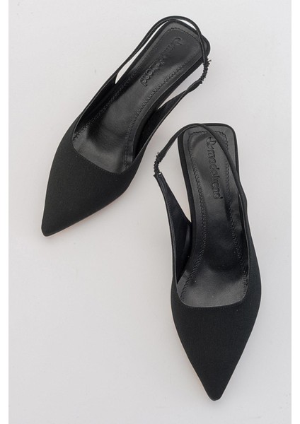 Sivri Burunlu Kadın Topuklu Sandalet SİYAH ZRA indirimleri