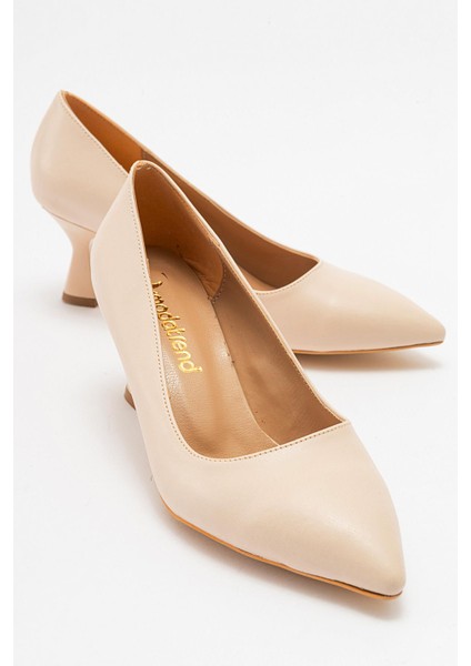 Kadın Stiletto Ayakkabı Ten Cilt