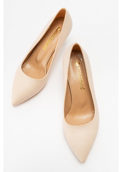 Kadın Stiletto Ayakkabı Ten Cilt