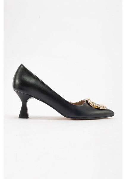 Tokalı Topuklu Ayakkabı Siyah Cilt fiyatları