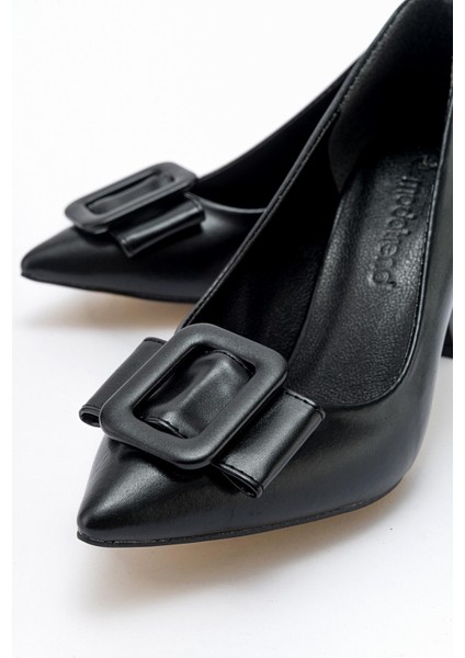 Kadın Tokalı Stiletto Siyah Cilt modelleri