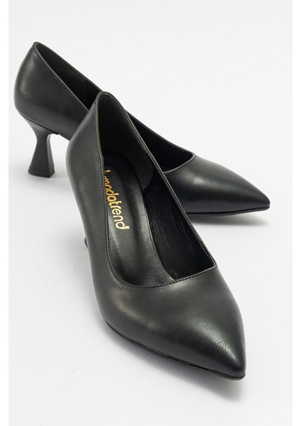Kadın Stiletto Ayakkabı Siyah Cilt