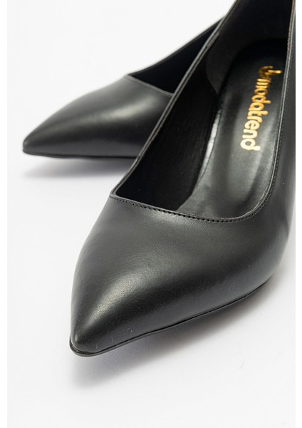 Kadın Stiletto Ayakkabı Siyah Cilt modelleri