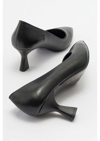 Kadın Stiletto Ayakkabı Siyah Cilt fırsatları