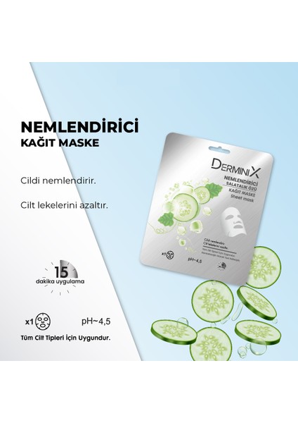 Nemlendirici Kağıt Maske Salatalık Özü