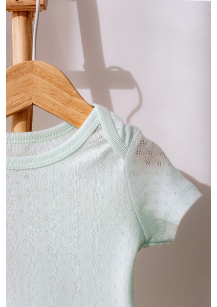 Organik Pamuk Kısa Kollu Bebek Body Seti 3lü Jakarlı Tasarım Rahat Kullanım indirimleri