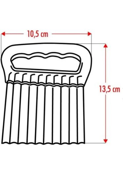 Tırtıklı Patates Cips Dilimleyici - Pratik Şekilli Sebze Meyve Doğrayıcı