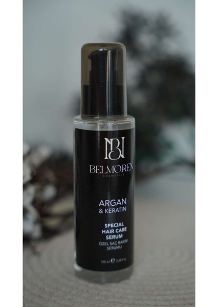 Keratin Argan Onarıcı Saç Bakım Yağı 100 ml Yıpranmış ve Hasar Görmüş Saçlar