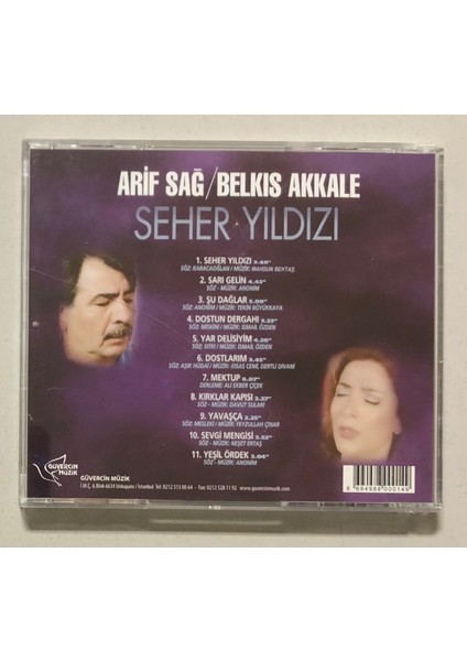 Arif Sağ - Belkıs Akkale Seher Yıldızı CD (Orjinal Dönem Baskı)