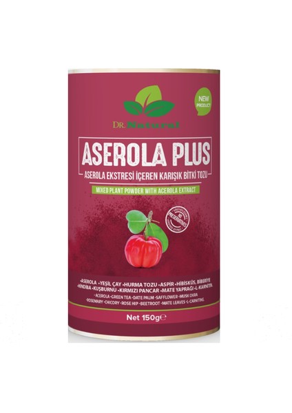 Aserola Plus Acerola Ekstresi Içeren Karışık Bitki Tozu 150GR.