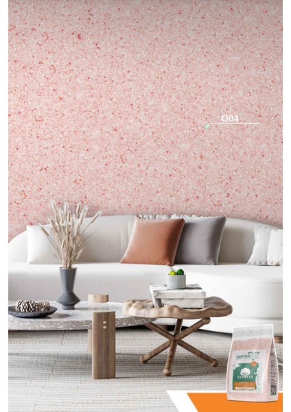 Ventrawall - Isı Ve Ses Yalıtımlı Sürülen Duvar Kağıdı | Kendinden Yapışkanlı | Turuncu | O04 -1,5 Kg | 5m²