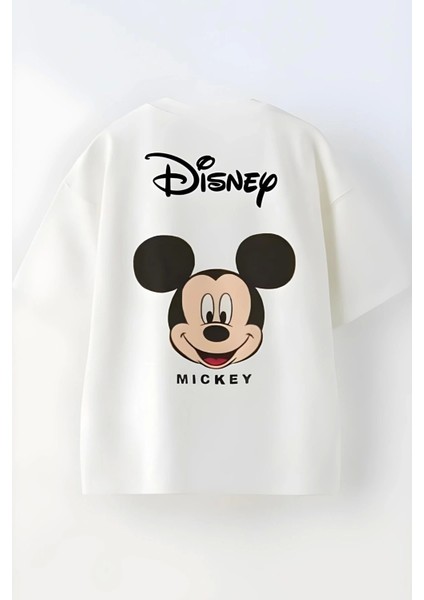 Bebek & Çocuk Mickey Mouse Baskılı Pamuklu Bisiklet Yaka Beyaz T-Shirt ve Şort Alt Üst Takım fiyatları
