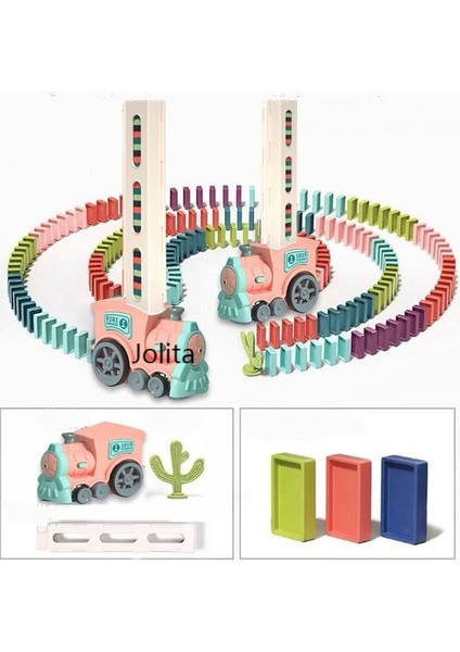Çocuklar Için Erken Eğitim Elektrikli Domino Oyuncak Küçük Tren-Müzik ve Işıklarla (Yurt Dışından)