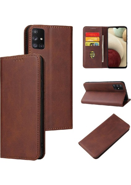 Samsung Galaxy A71 5g Deri Için Folio Flip Case Kart Ekleme Telefon Kılıfı (Yurt Dışından)