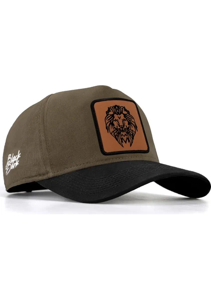 Black Börk Blackbörk V1 Baseball Aslan - 13 Kod Logolu Unisex Haki-Siyah Siperli Şapka (Cap)