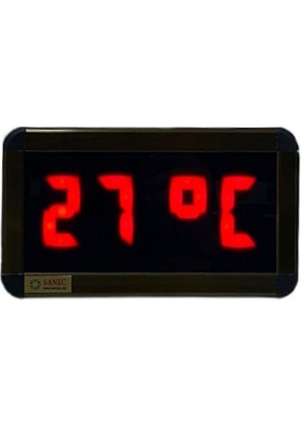 Sanec Dijital LED Duvar ve Masa Saat ve Derece - Kırmızı (Kasa Ölçüleri: 7X17 Cm) fırsatları