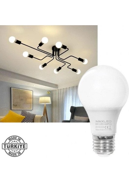 9W LED Ampul 6500K Beyaz Işık E27 Duy - 10LU Paket fiyatları