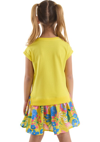 Sarı Çiçekli Kız Çocuk Elbise fiyatları