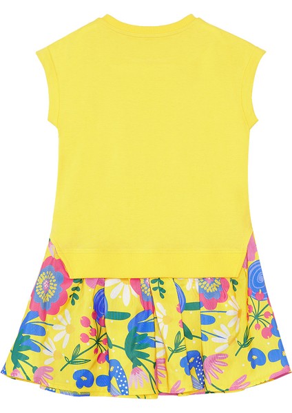 Sarı Çiçekli Kız Çocuk Elbise fırsatları