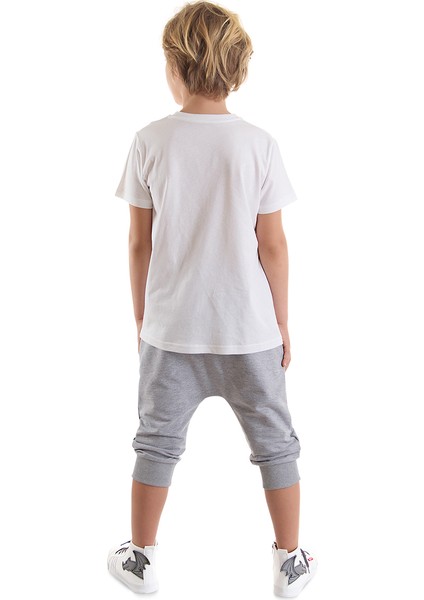 Yarışçı Erkek Çocuk T-Shirt Kapri Şort Takım