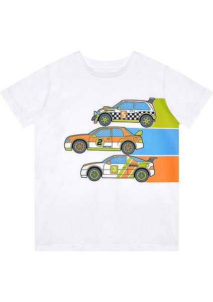 Yarışçı Erkek Çocuk T-Shirt Kapri Şort Takım