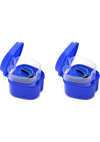 Lacivert Protez Kutusu, Süzgeçli Bardak, Ağ Kabı Tutuculu (Yurt Dışından)