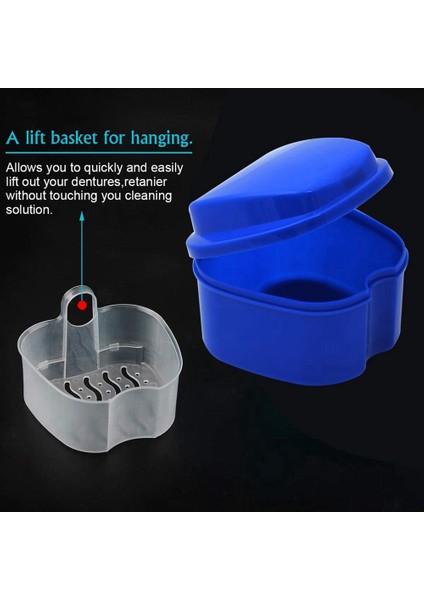 Lacivert Protez Kutusu, Süzgeçli Bardak, Ağ Kabı Tutuculu (Yurt Dışından) modelleri