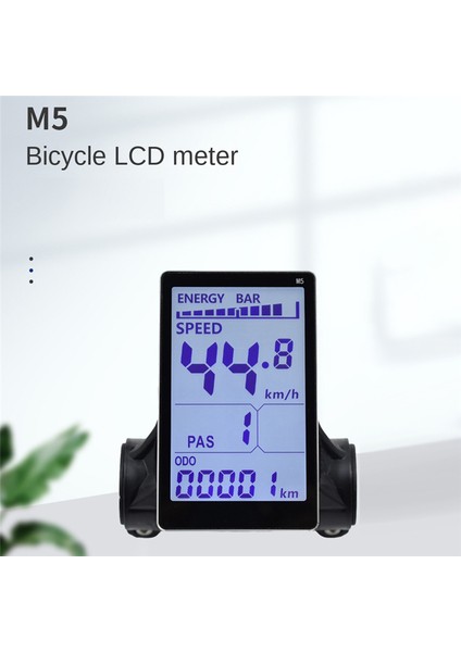 M5 Elektrikli Bisiklet LCD Ekran Ölçer 24V 36V 48V 60V Panel Ekranı (5pın) (Yurt Dışından)