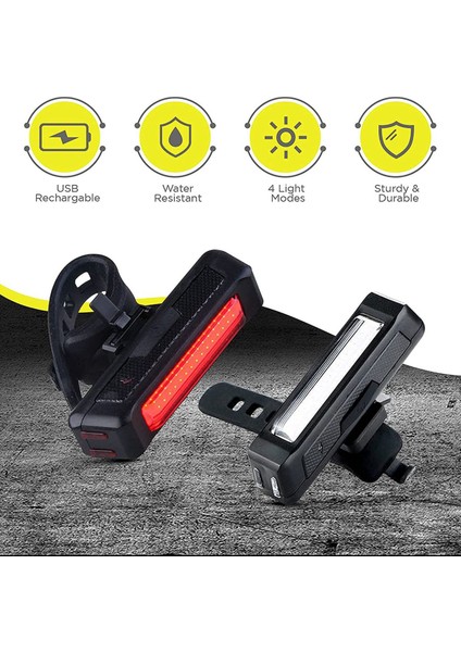 Kaykay Işıkları Için USB Şarj Edilebilir Bisiklet Işıkları, Beyaz ve Kırmızı LED (Yurt Dışından) modelleri
