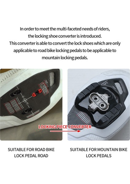 Bisiklet Kilit Pedalı Adaptörü Spd Ayakkabı Kelepçe Kapağı Çift Kullanımlı Adaptör (Yurt Dışından)