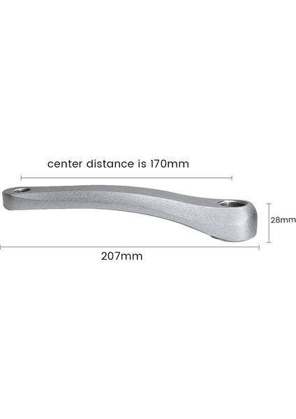 170MM Krank Kolu Dağ Bisikleti Sol Taraf Krank Kare Aynakol Gümüş (Yurt Dışından)