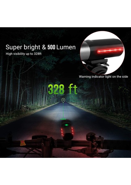 LED Bisiklet Işık Şarj Edilebilir Bisiklet Ön Far Arka Arka Lamba (Yurt Dışından) indirimleri