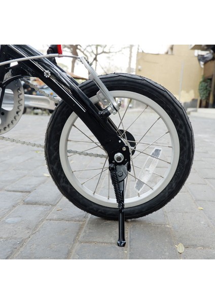 Katlanır Bisiklet Kickstand 16 Inç Yan Ula Işık Braketi Siyah Için (Yurt Dışından)