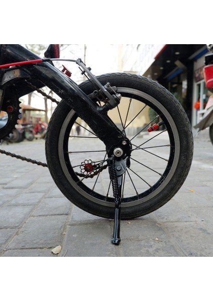 Katlanır Bisiklet Kickstand 16 Inç Yan Ula Işık Braketi Siyah Için (Yurt Dışından)