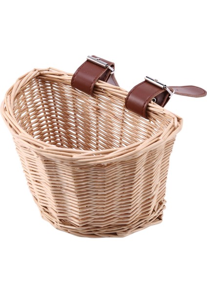 Çocuk Rattan Sepetleri Bisiklet Ön Sepeti, Xs(Ahşap Rengi) (Yurt Dışından)