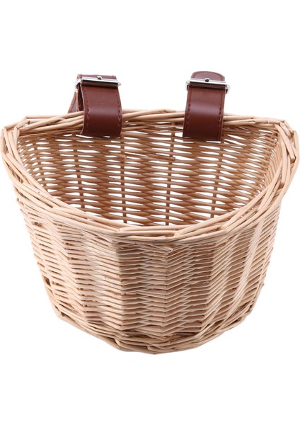 Çocuk Rattan Sepetleri Bisiklet Ön Sepeti, Xs(Ahşap Rengi) (Yurt Dışından)