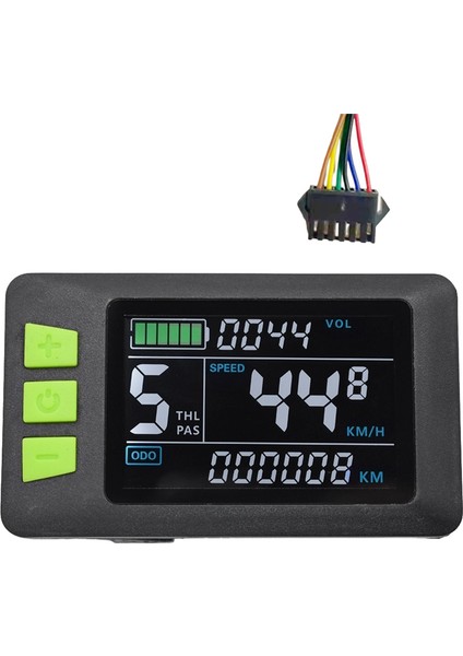 Gösterge Paneli Ölçer Ekranı 24V-60V Elektrikli Bisiklet Ölçer (Sm Fiş 6pın) (Yurt Dışından)