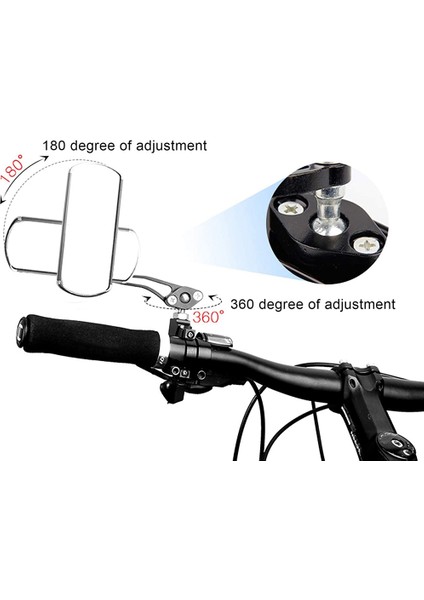 Bisiklet Dikiz Aynaları, Ayarlanabilir Dikiz Aynası, Kırmızı (Yurt Dışından)