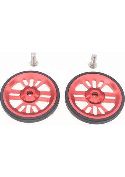 Cıvatalar Kırmızı ile Alüminyum Için 2 Adet Katlanır Bisiklet Easywheel (Yurt Dışından)