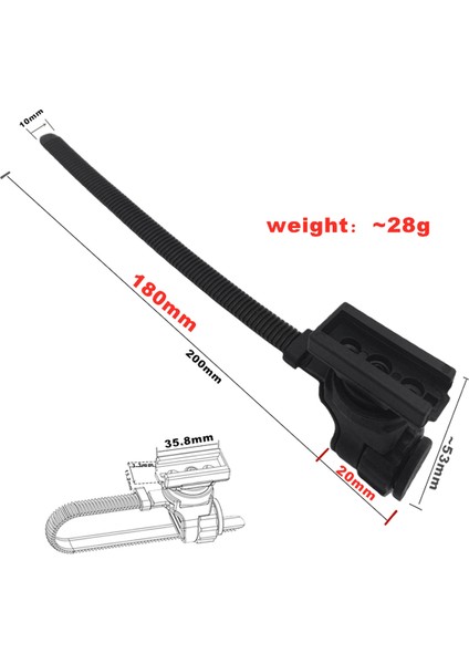 R3-1000 R3 1000 Ayarlanabilir Braket Için Bisiklet Far Tutucu (Yurt Dışından)